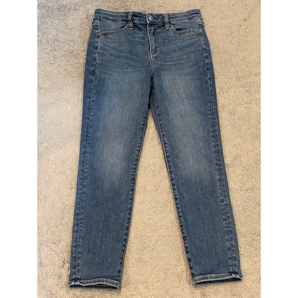 American Eagle Hi-Rise Jegging Next Level Stretch Blue Jeans 10 X-Short